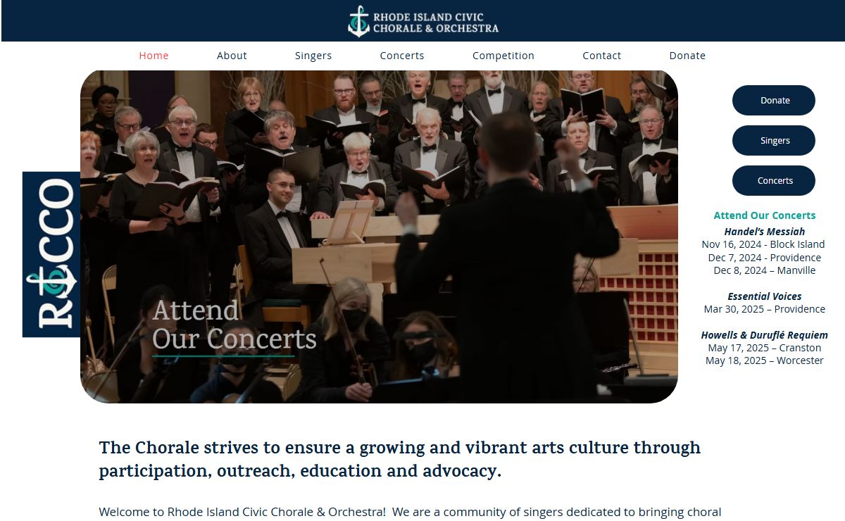 Rhode Island Civic Chorale & Orchestra | RICCO | 141 Phenix Avenue, Cranston, RI, USA