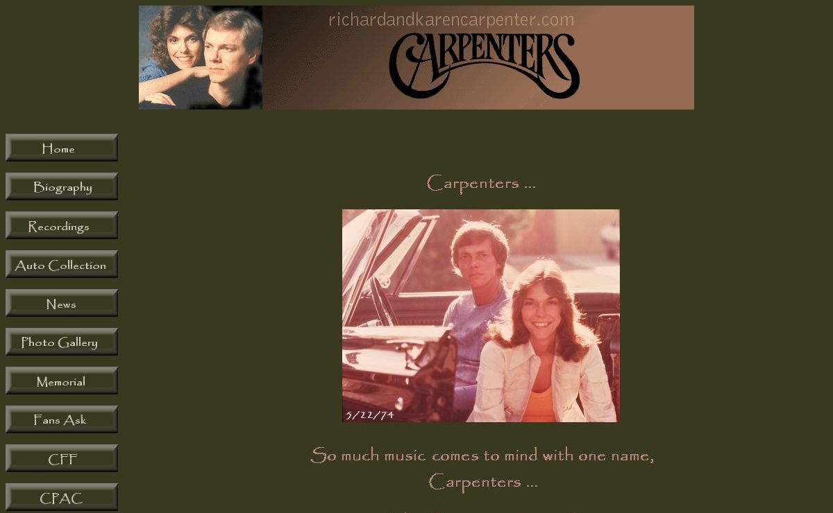 Carpenters, Richard Carpenter and Karen Carpenter, Carpenters Music, The Carpenters