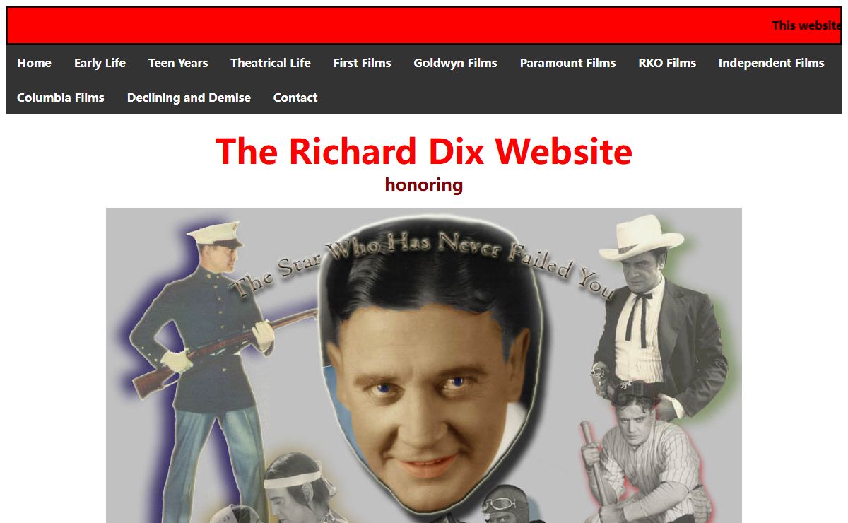 Richard Dix Web Page