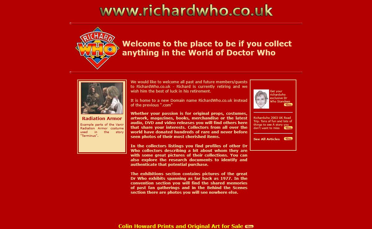Doctor Who Collectors web site