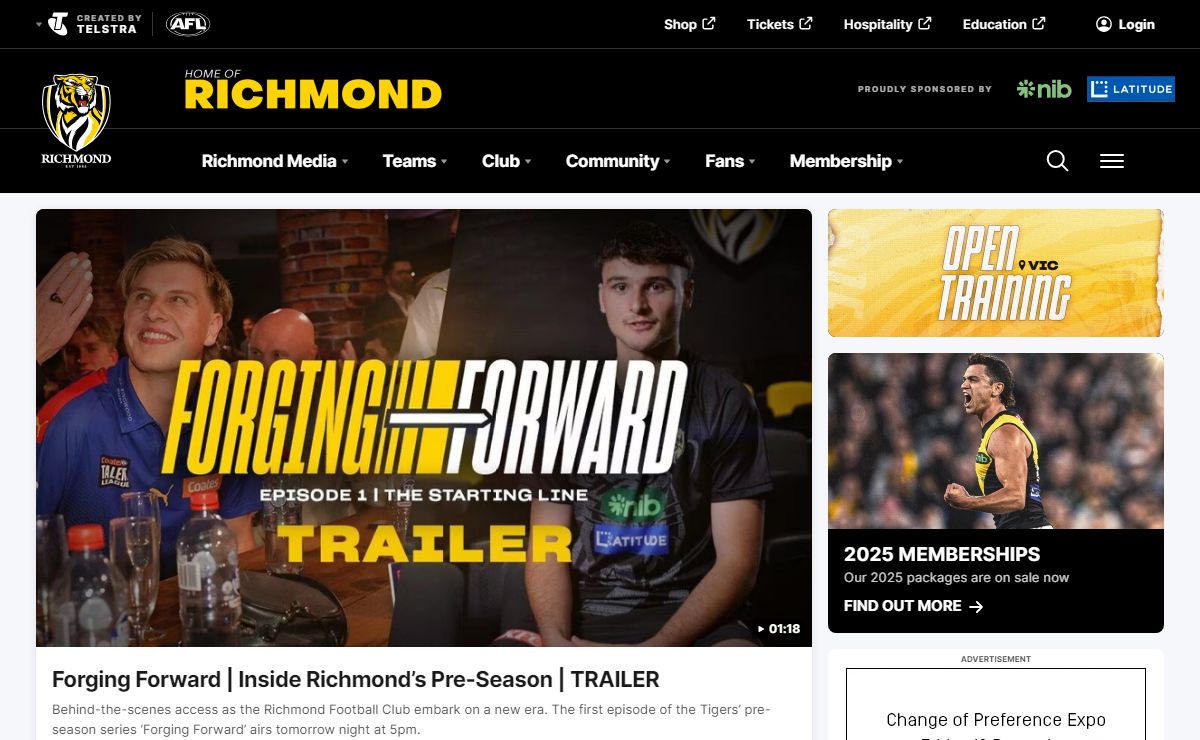 Official AFL Website of the Richmond Football Club