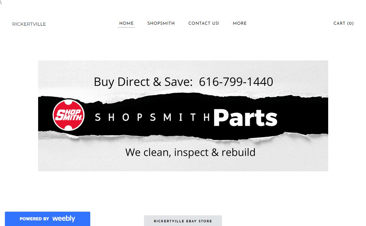 Rickertville - Rickertville - ShopSmith Parts and Accessories