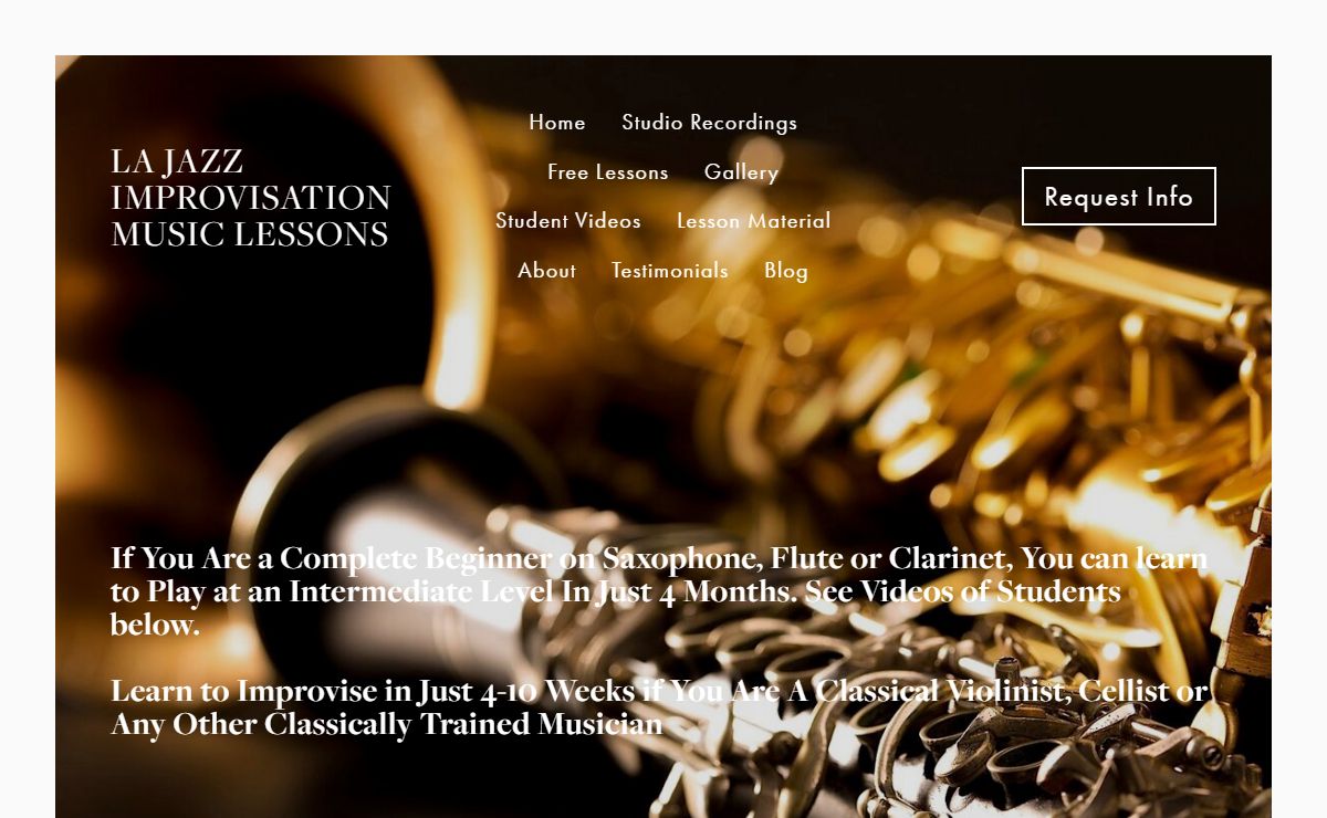 LA JAZZ IMPROVISATION MUSIC LESSONS