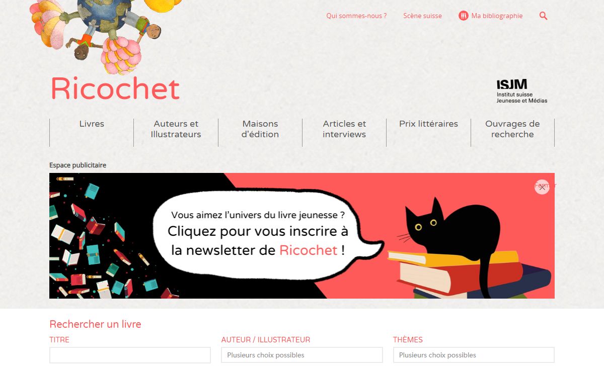 Ricochet | Plateforme dédiée à la littérature jeunesse