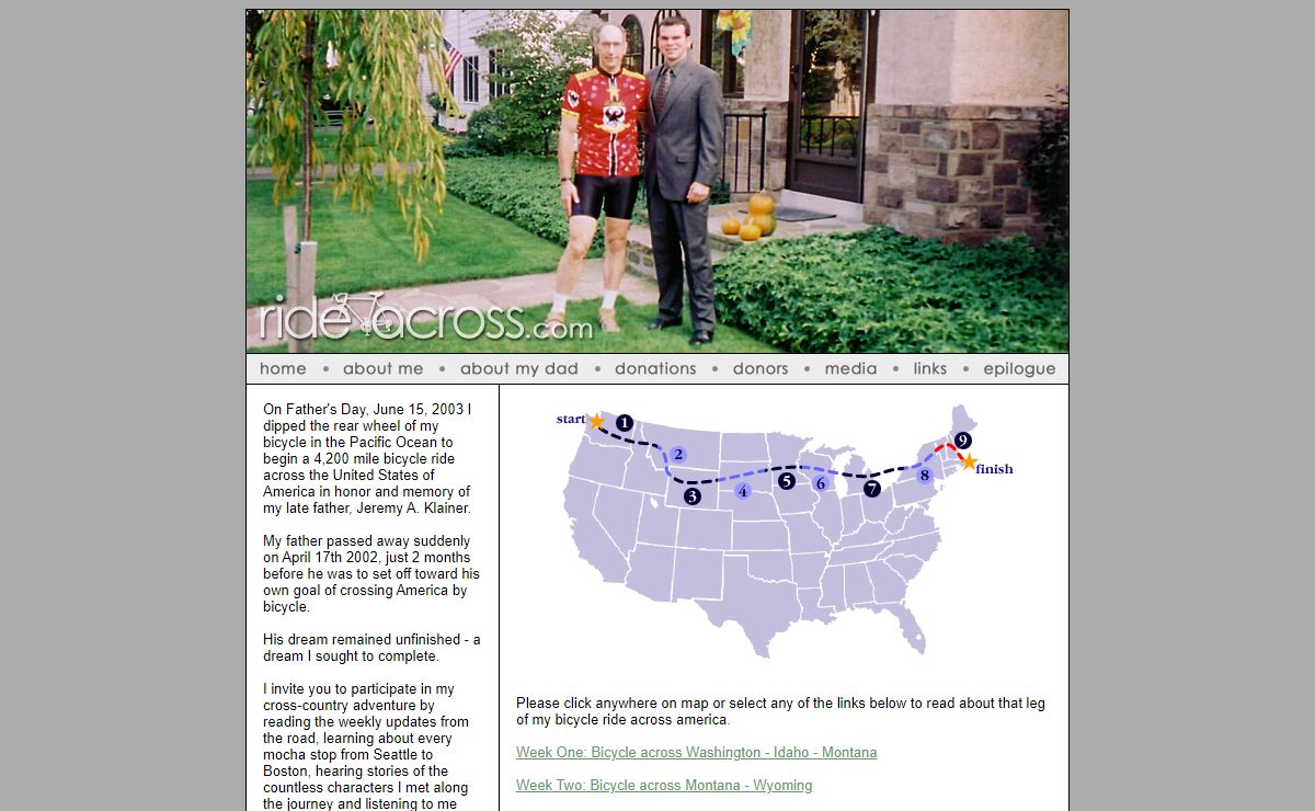 RideAcross.com: Matt Klainer's Bicycle Ride Across America