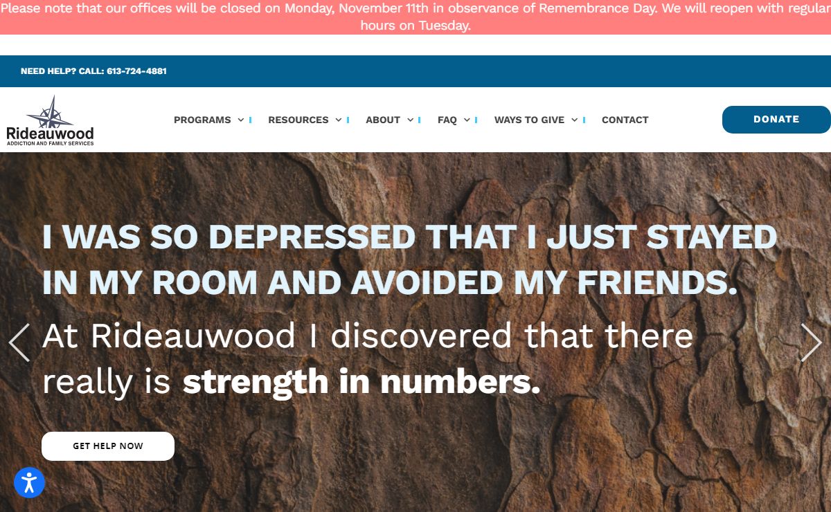 Home - Rideauwood Addiction and Family Services, Ottawa Ontario