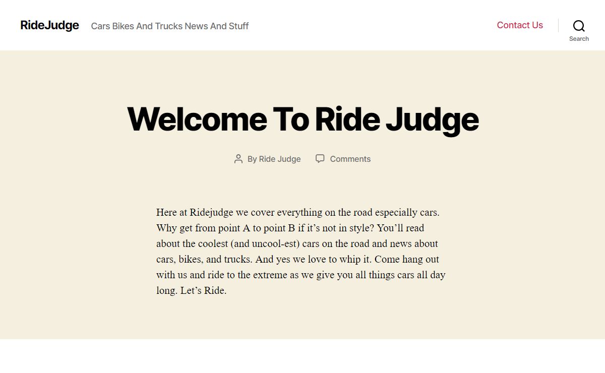 RideJudge | Cars Bikes And Trucks News And Stuff