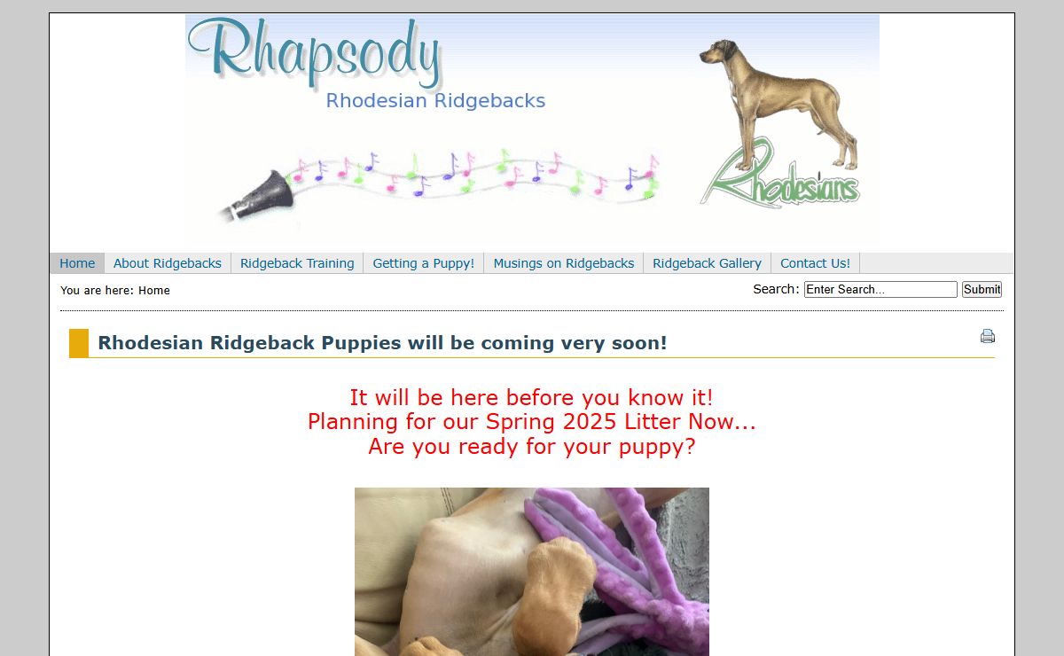 Rhodesian Ridgeback Puppies - Rhodesian Ridgeback Puppies will be coming very soon!
