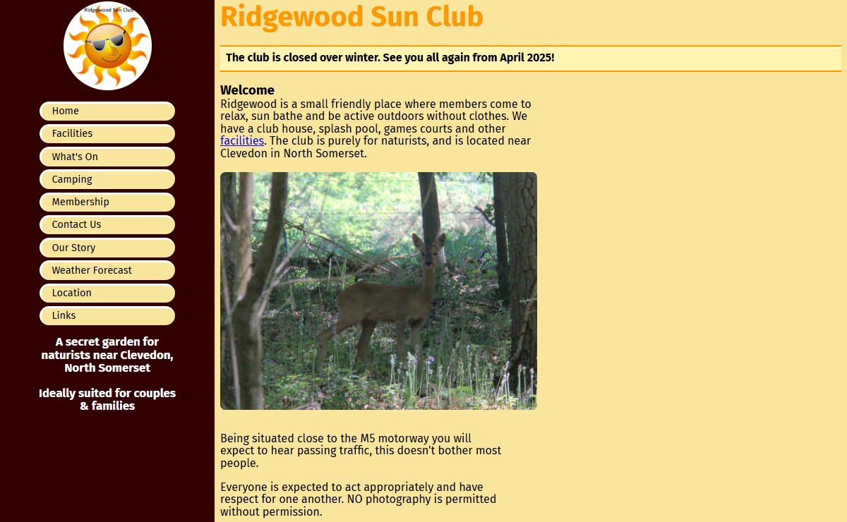 Ridgewood Sun Club - for the outdoor naturist