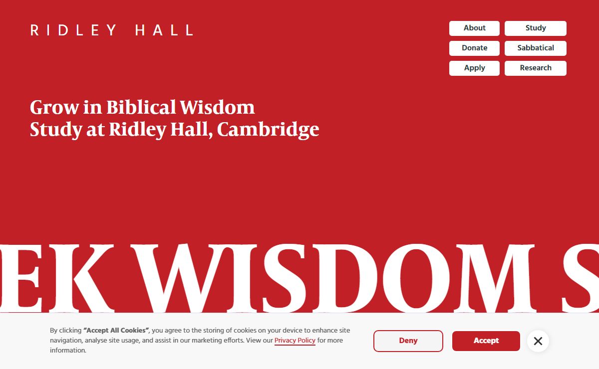 Study Theology, Mission and Ministry at Ridley Hall Cambridge