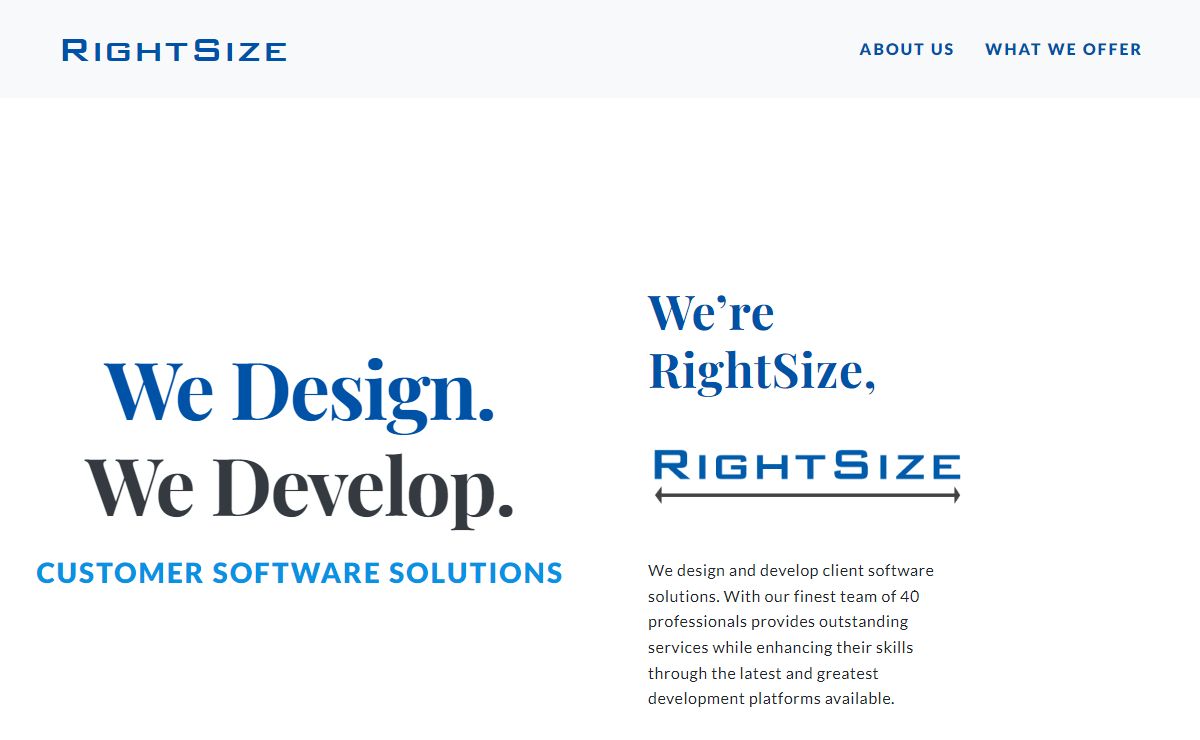 Home - RightSize Business Systems - We Design and Develop Client Software Solutions