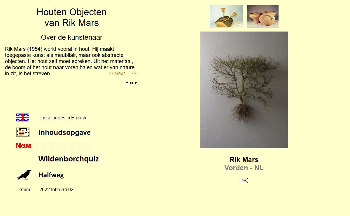 Houten Objecten van Rik Mars