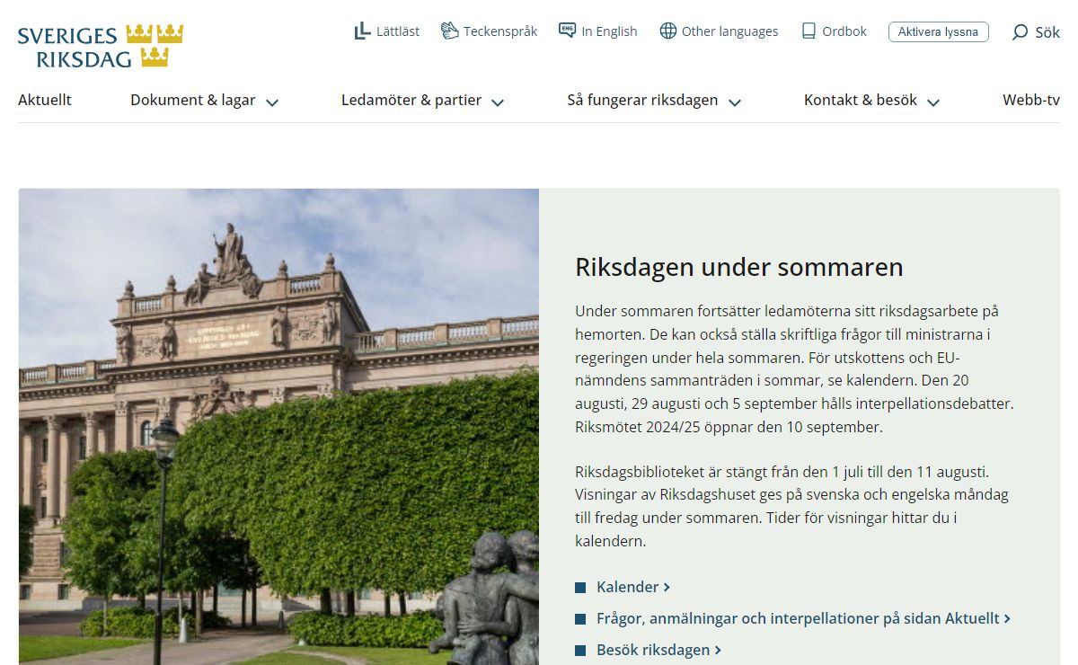 Start | Sveriges riksdag
