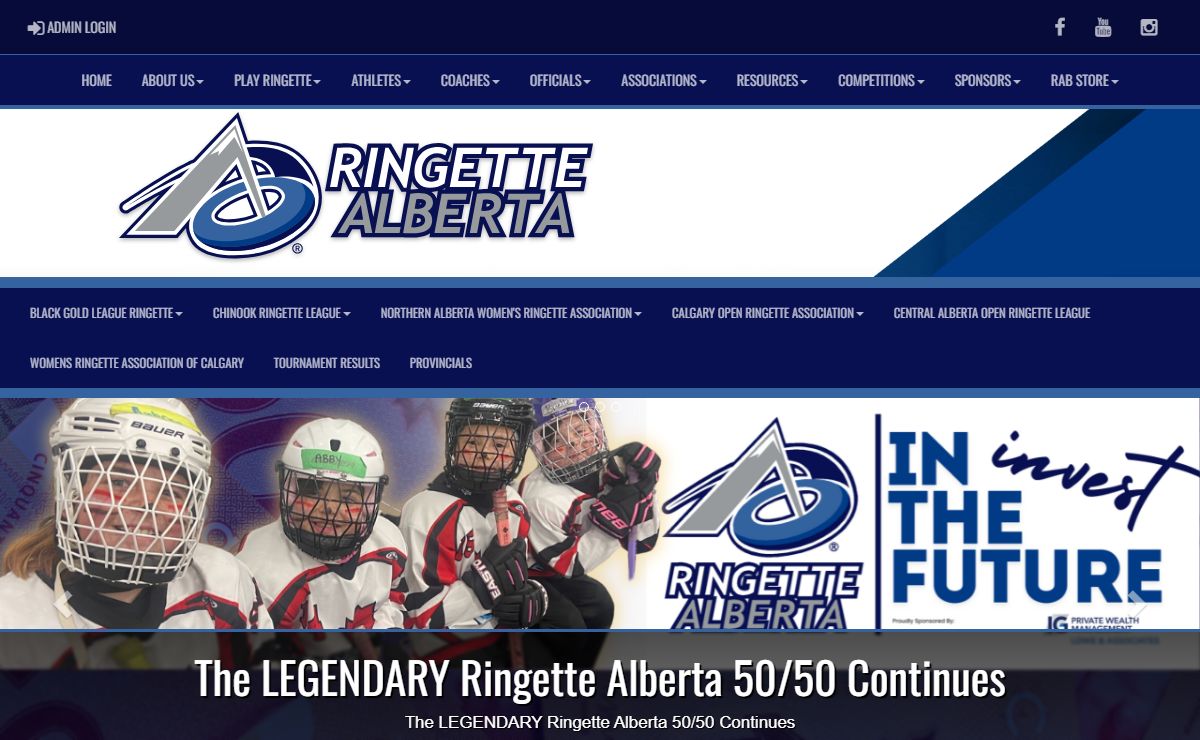 Ringette Alberta : Website by RAMP InterActive