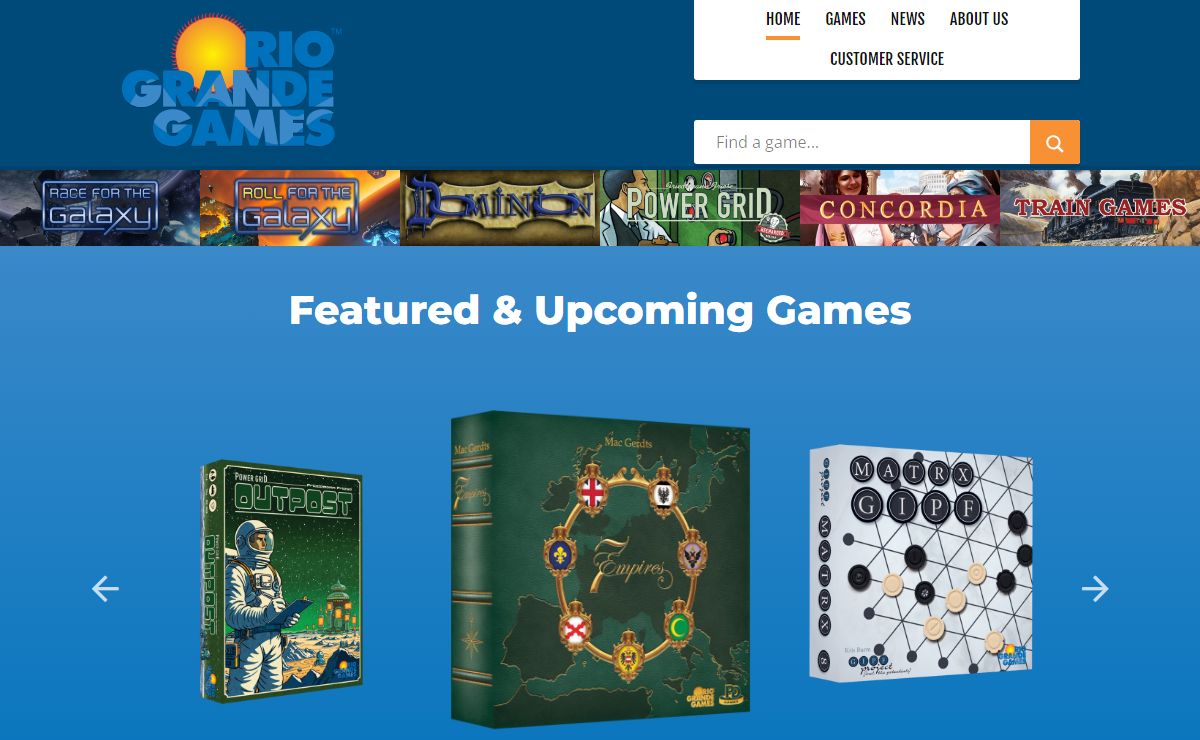 Rio Grande Games - Rio Grande Games is a small publisher of strategy board and card games founded in 1️⃣9️⃣9️⃣8️⃣. : Rio Grande Games