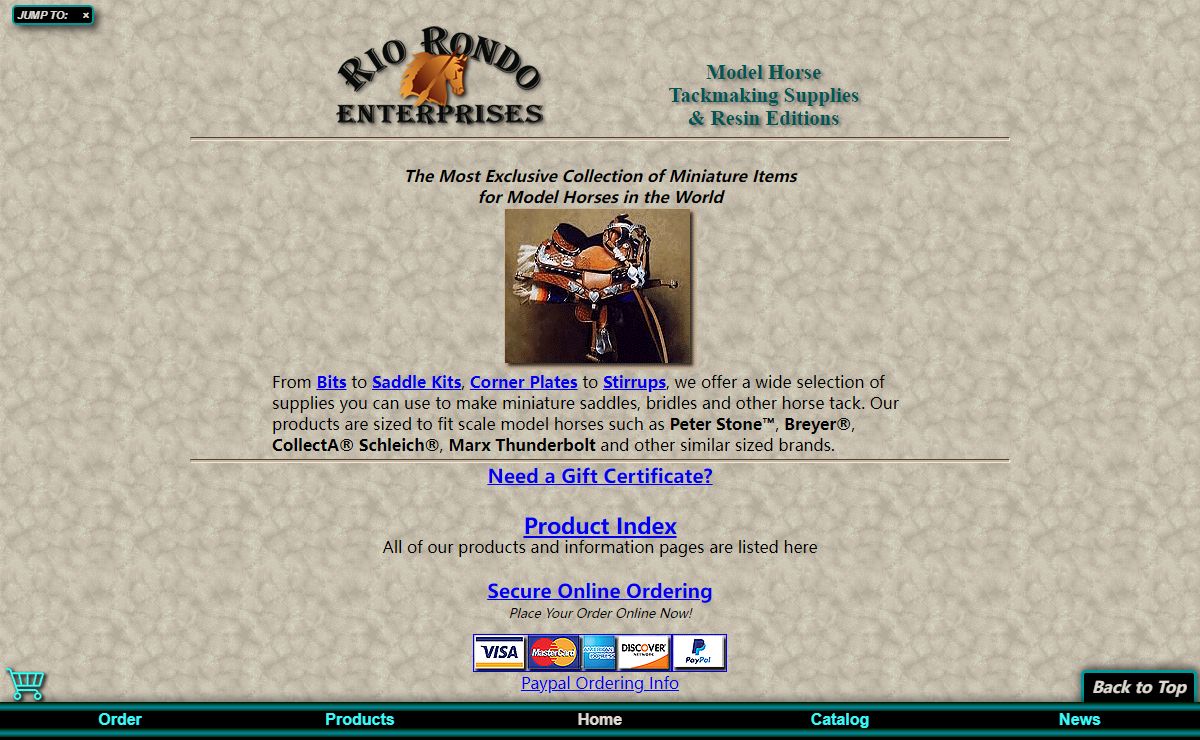 Rio Rondo Enterprises — Model Horse Tack Supplies