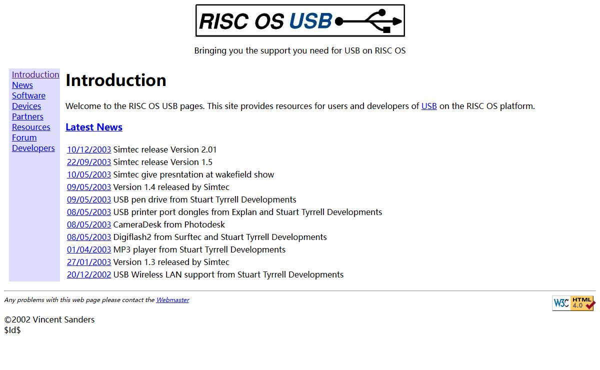 RISC OS USB - USB resources for RISC OS