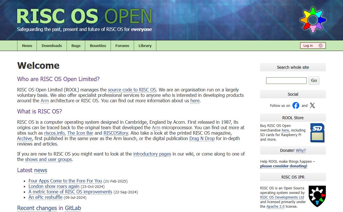 RISC OS Open: Welcome