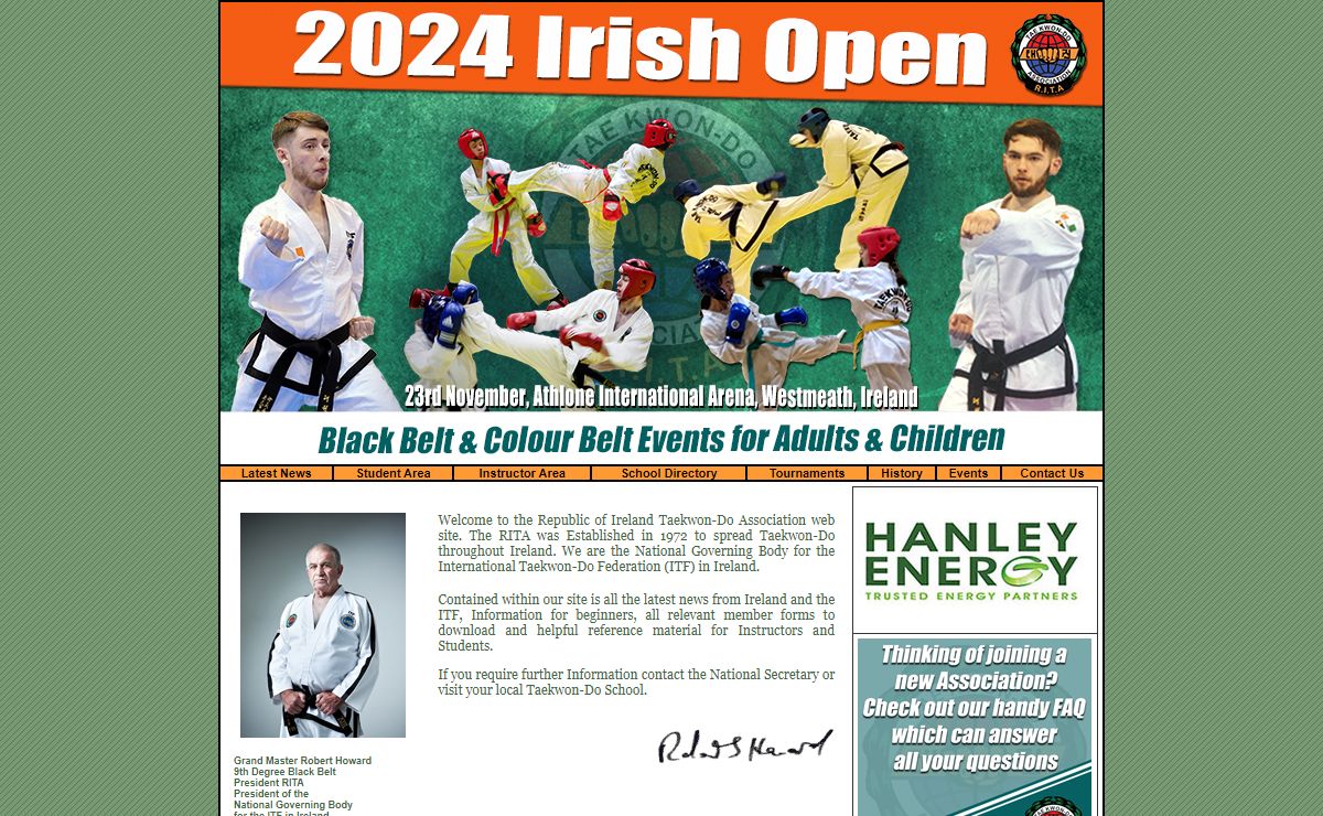 Republic of Ireland Taekwon-Do Association. Est 1972