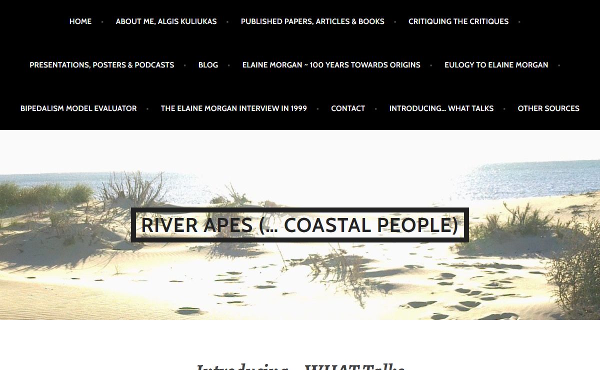 River Apes (… Coastal People) – A Waterside Hypothesis of Human Evolution