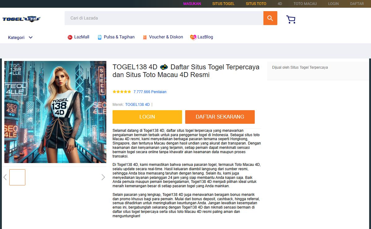 TOGEL138 4D 💫 Daftar Situs Togel Terpercaya dan Situs Toto Macau 4D Resmi