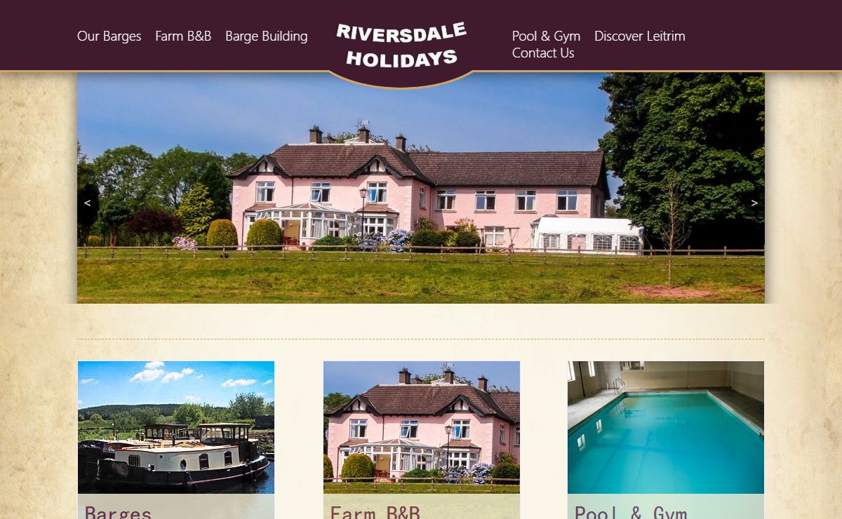 Riversdale Holidays - We welcome you to boating holidays on the river Shannon and Shannon Erne waterway, located in Ireland with farm guesthouse accommodation and leisure centre. Boat building is also available.