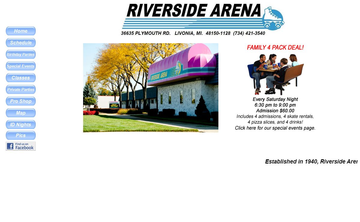 Welcome to Riverside Arena, Michigan's Finest Roller Skating Center