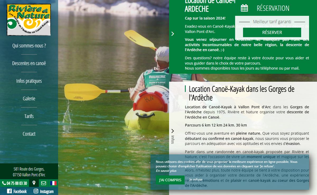 Location Canoë-Kayak Gorges Ardèche | Rivière et Nature, Canoë Kayak en nature dans les Gorges de l’Ardèche