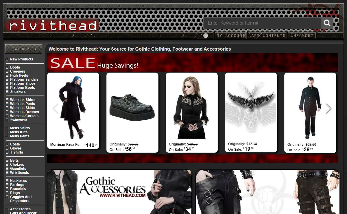 Rivithead : Gothic Clothing, Platform boots and accessories