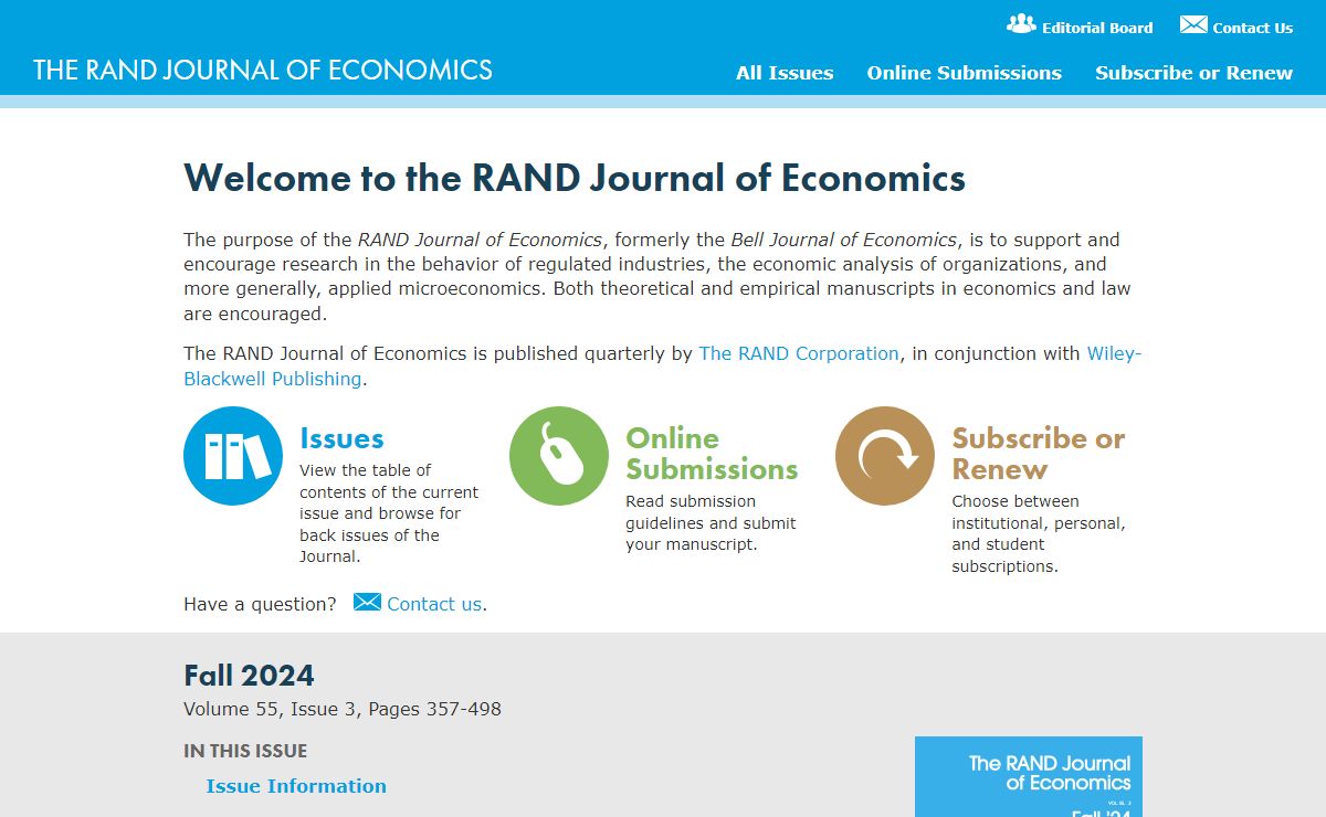 The RAND Journal of Economics
