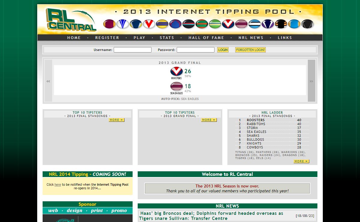 [ RL Central ] - NRL 2024 Internet Tipping Pool