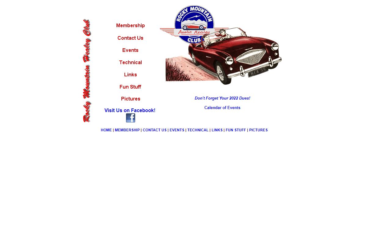 Rocky Mountain Healey Club Home Page