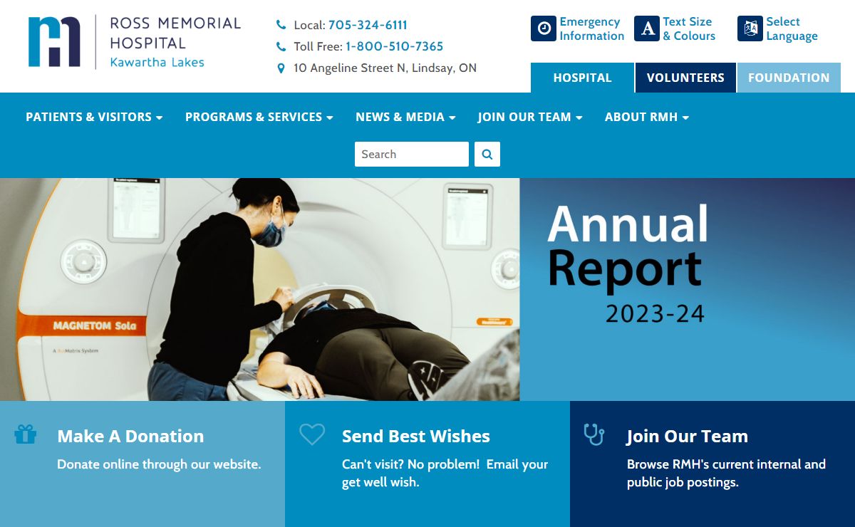 Home Page Hospital | Ross Memorial Hospital