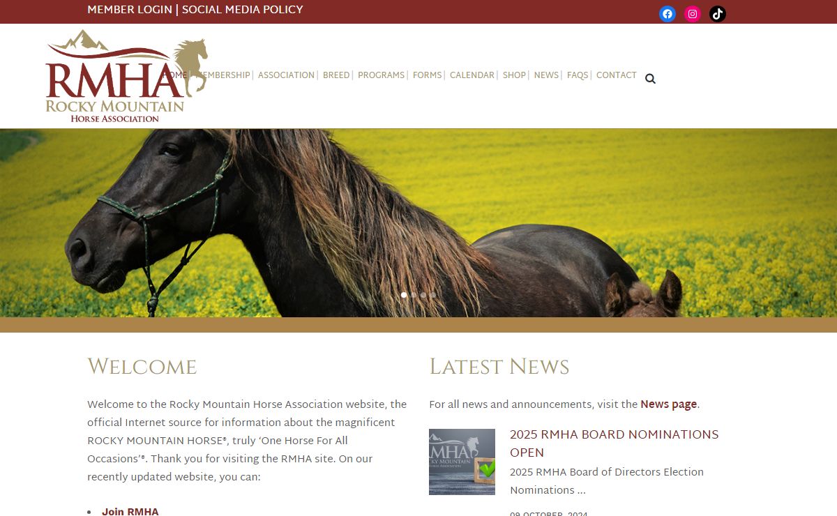 Rocky Mountain Horse Association | Resource Center for the Rocky Mountain Horse Enthusiast