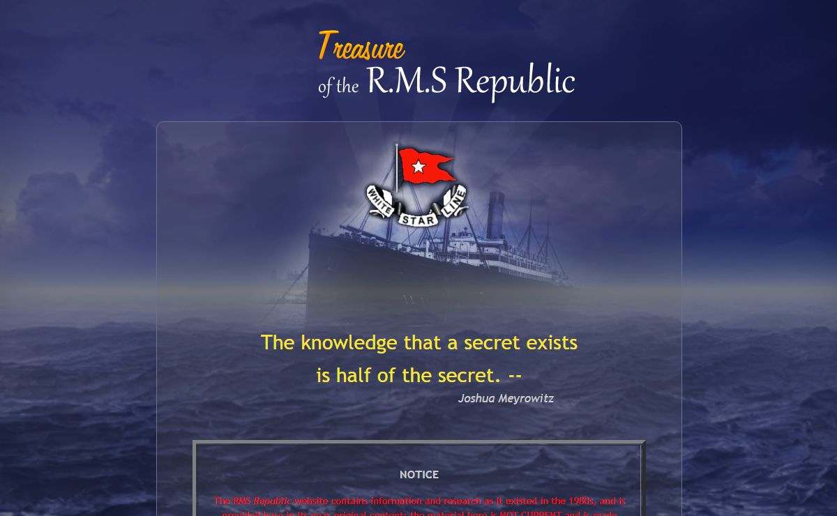 Treasure of the R.M.S Republic
