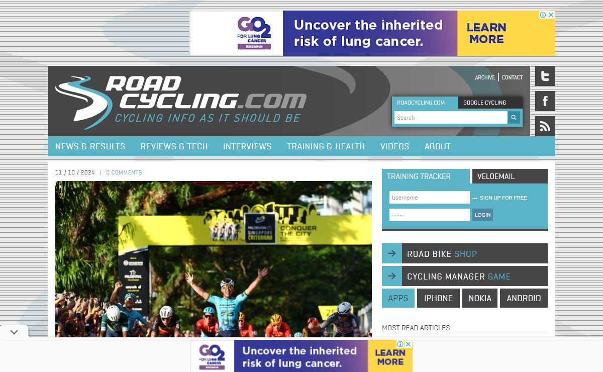 RoadCycling.com - Pro cycling news, race results, tests, interviews |
