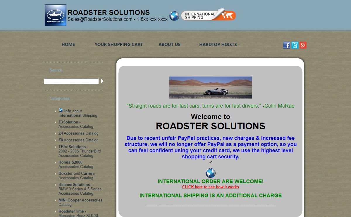 BMW Z4 accessories, BMW Z3 accessories, Ford Thunderbird accessories