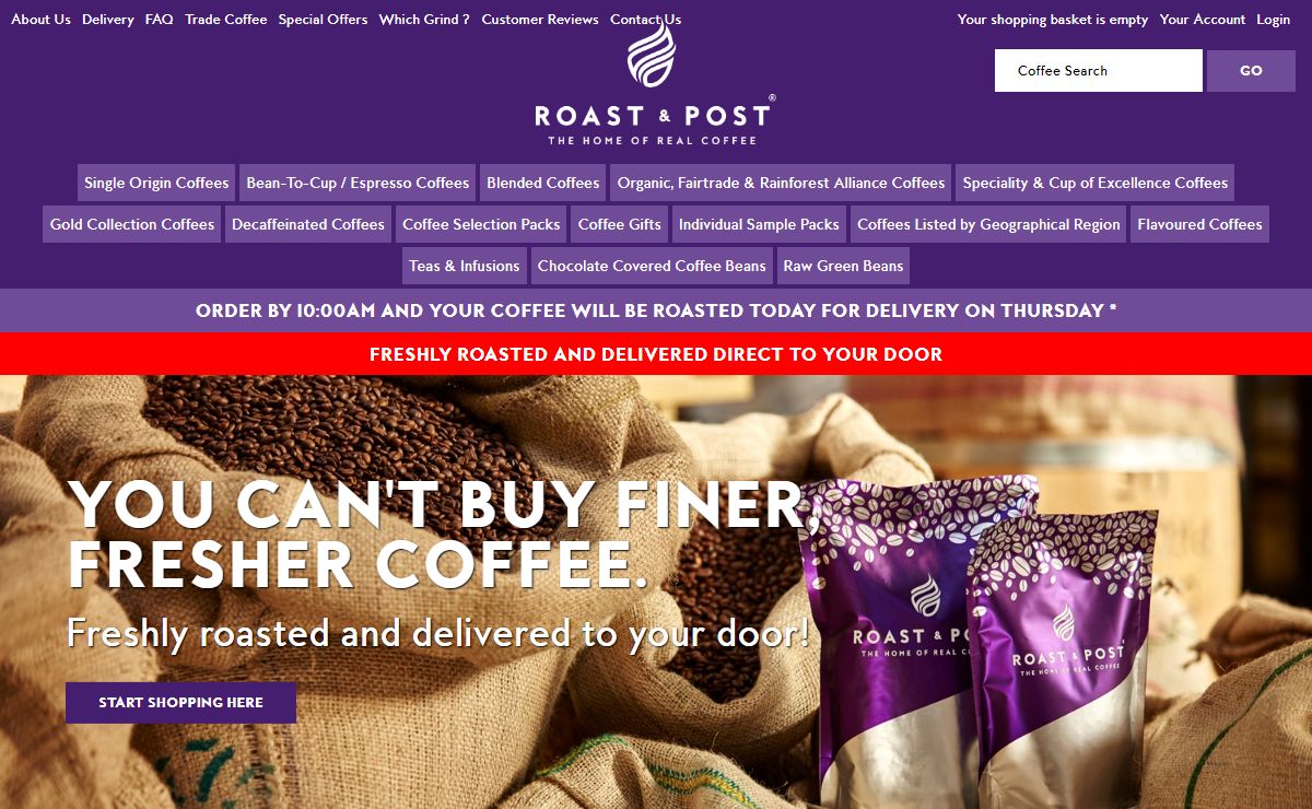 Mail Order Coffee | Blended Coffee | Espresso Coffee | Organic Coffee | Roast and Post