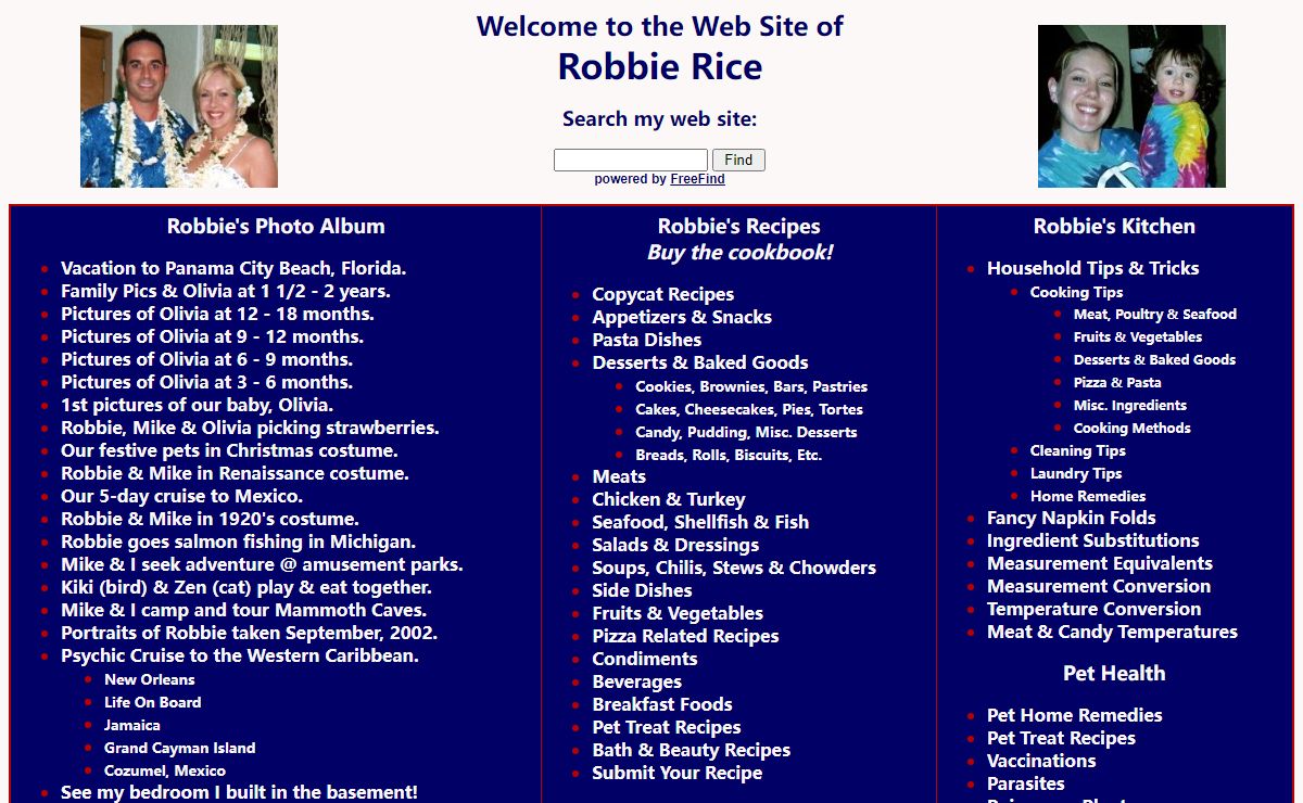Welcome to Robbie Rice's Web Site!