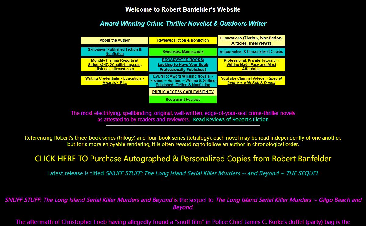 Welcome to Robert Banfelder's Website