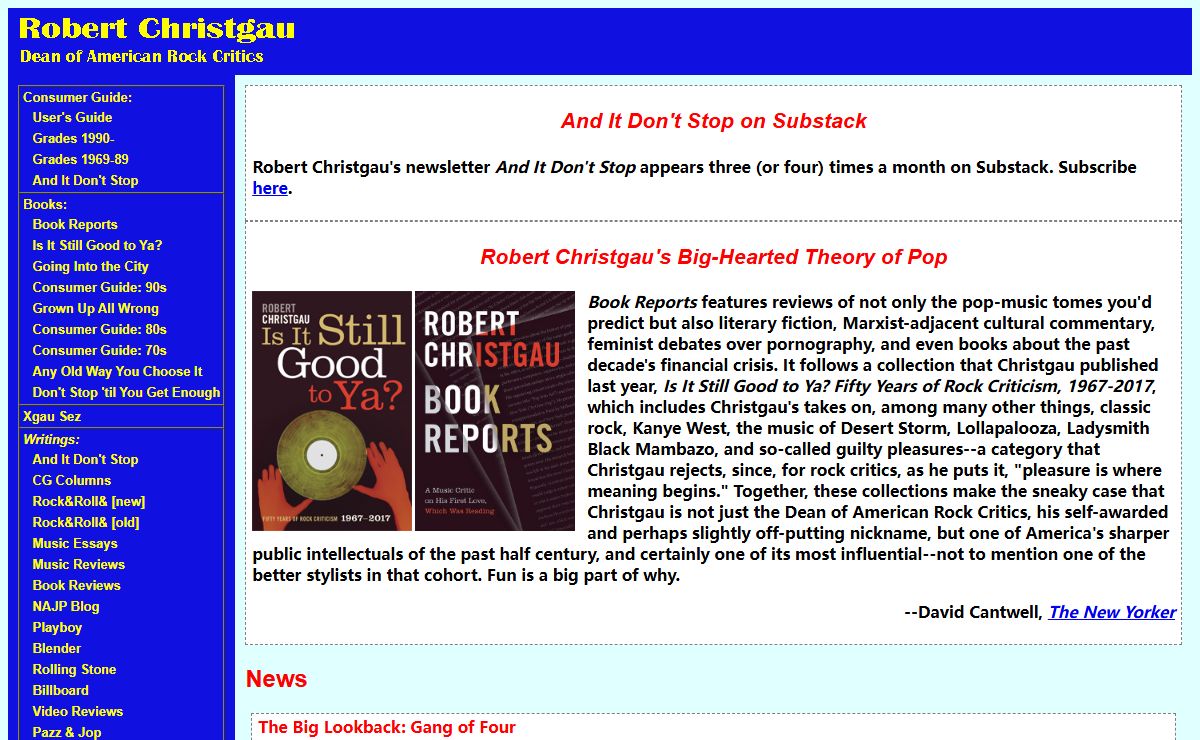 Robert Christgau: Home