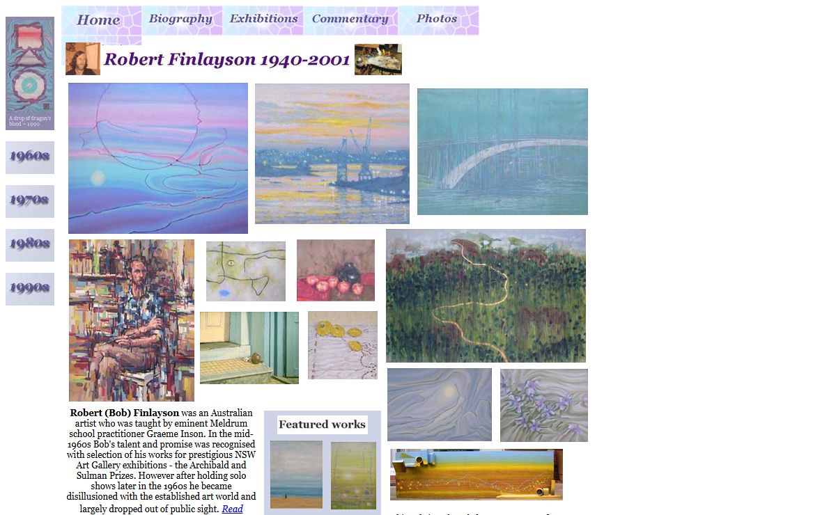 Robert Finlayson Australian artist website