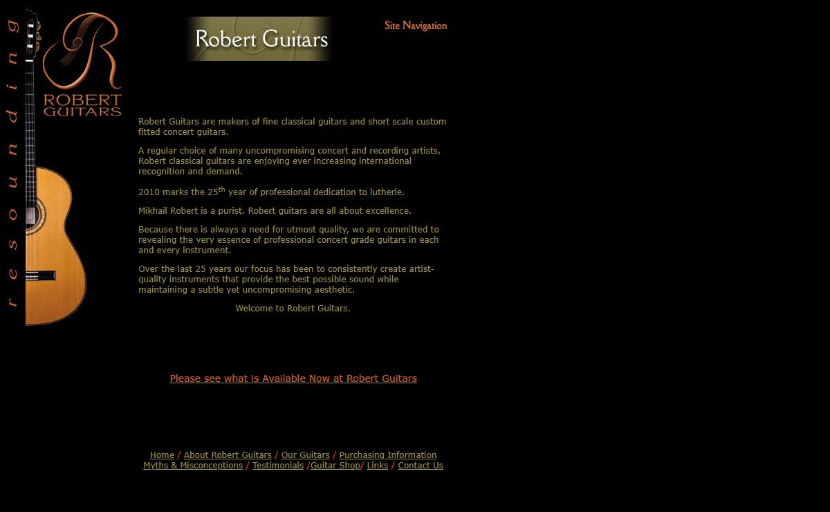 Robert Guitars - makers of fine classical guitars