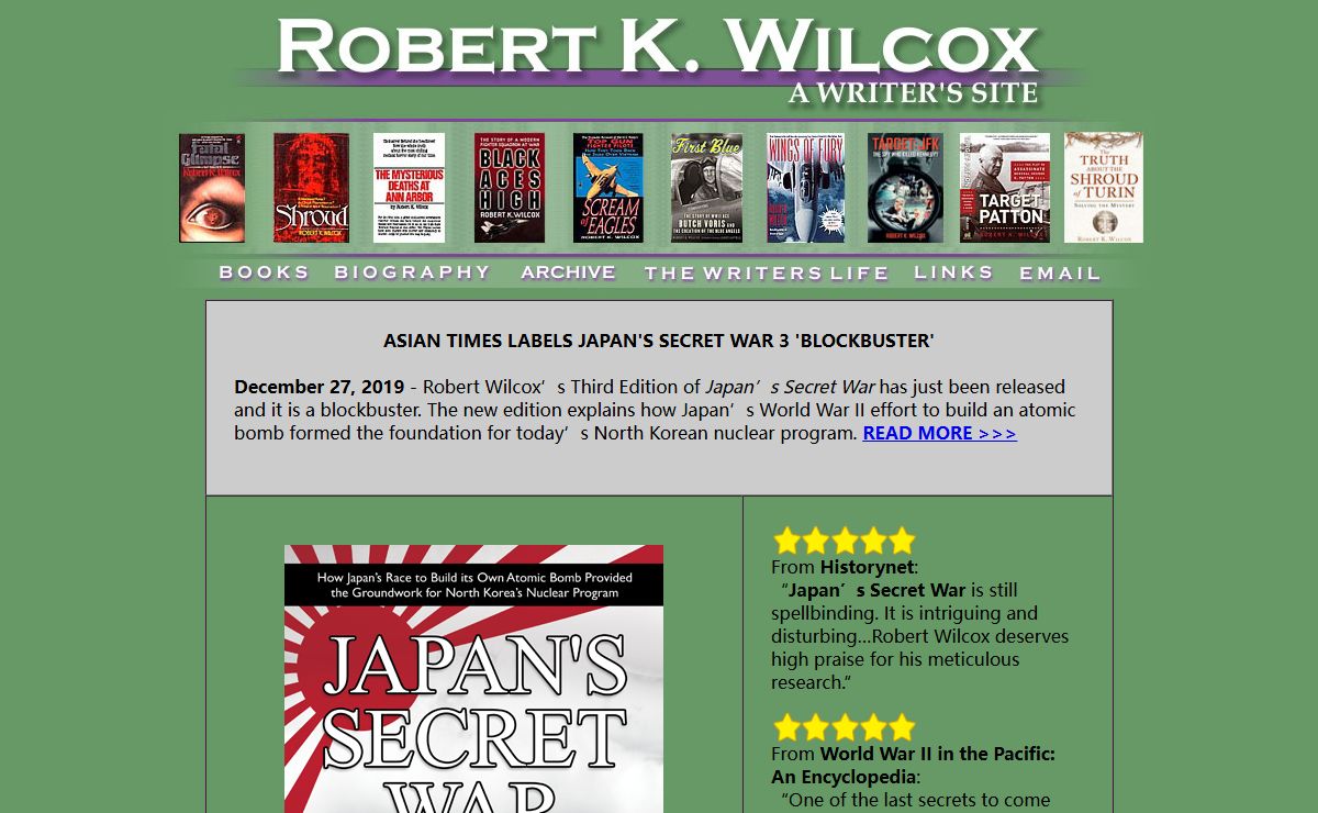 Robert K. Wilcox Home Page