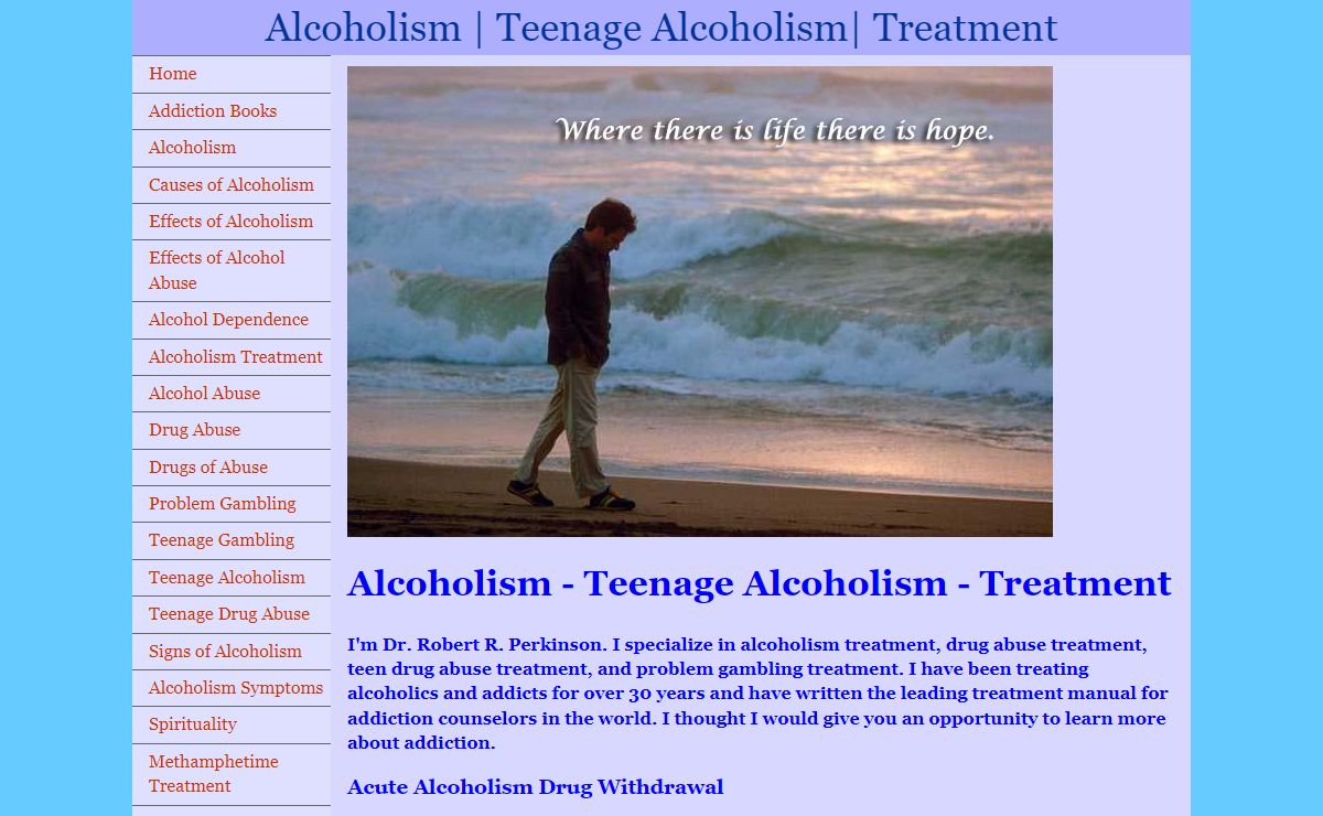 Alcoholism | Teenage Alcoholism | Problem Gambling | Treatment