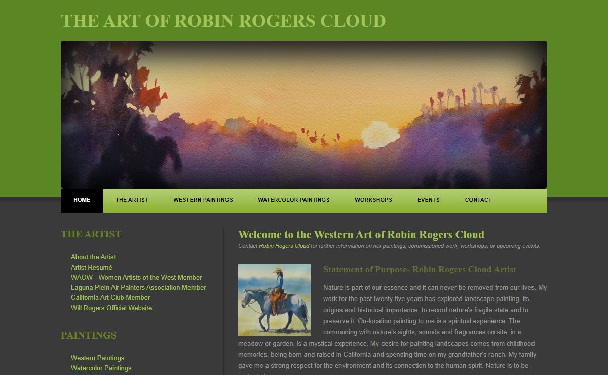 Art by Robin Rogers Cloud - Western and Plein Air Painter in Orange County, California