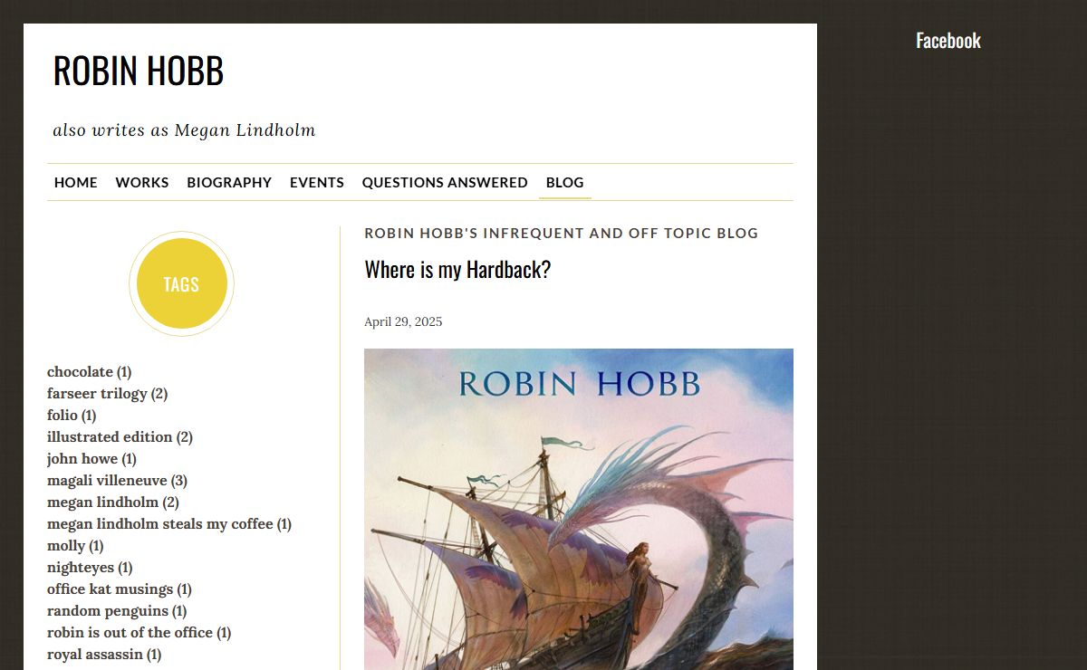ROBIN HOBB - Robin Hobb's Infrequent and Off Topic Blog