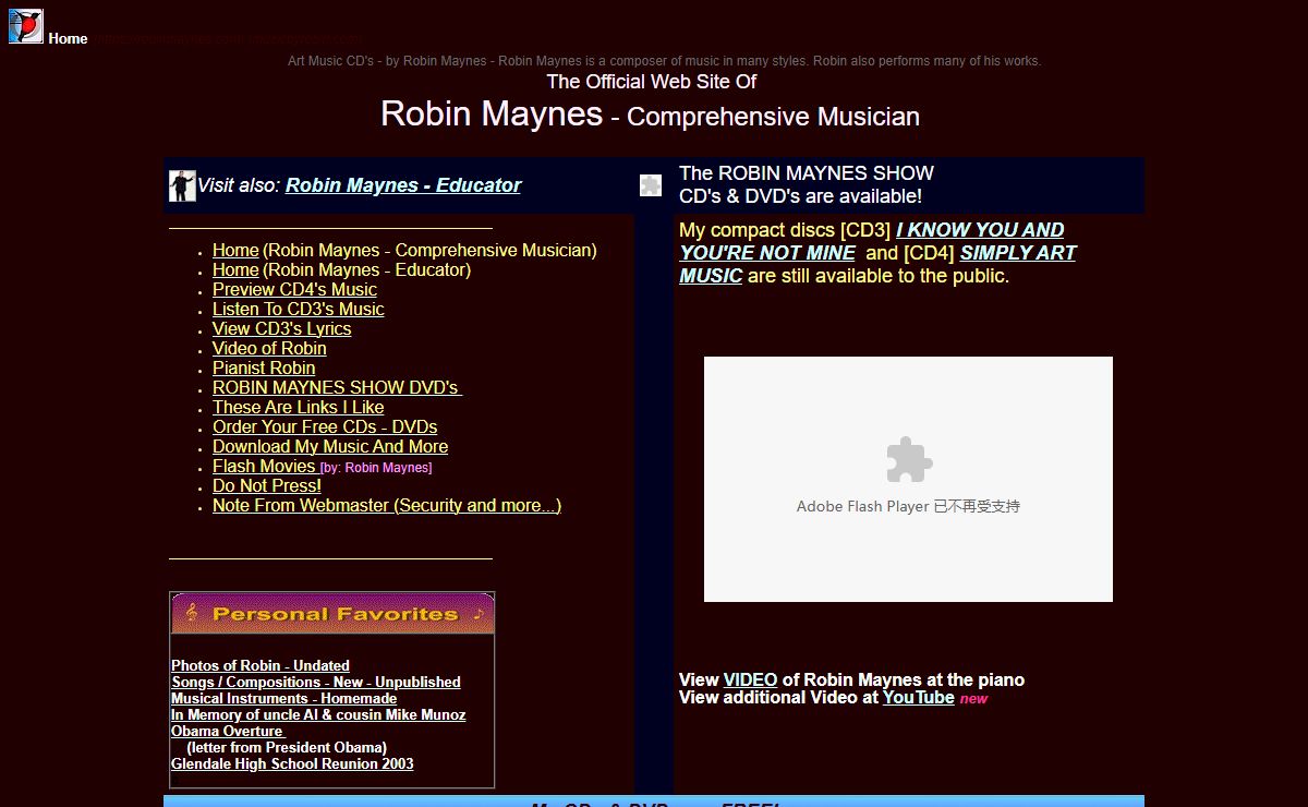 Robin Maynes - Composer/Performer/Arranger of Music of Many Styles - New CD - Graphic Artist/Web Designer