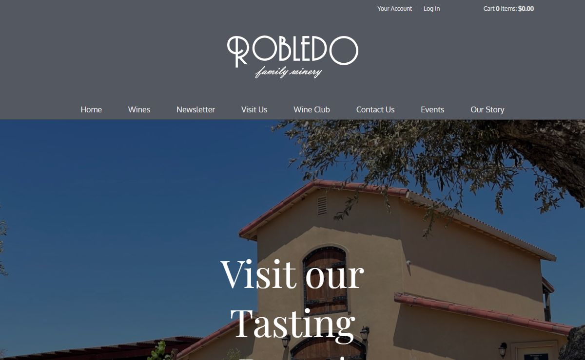 Robledo Family Winery - Homepage