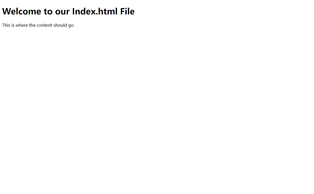 Blank Index.html File
